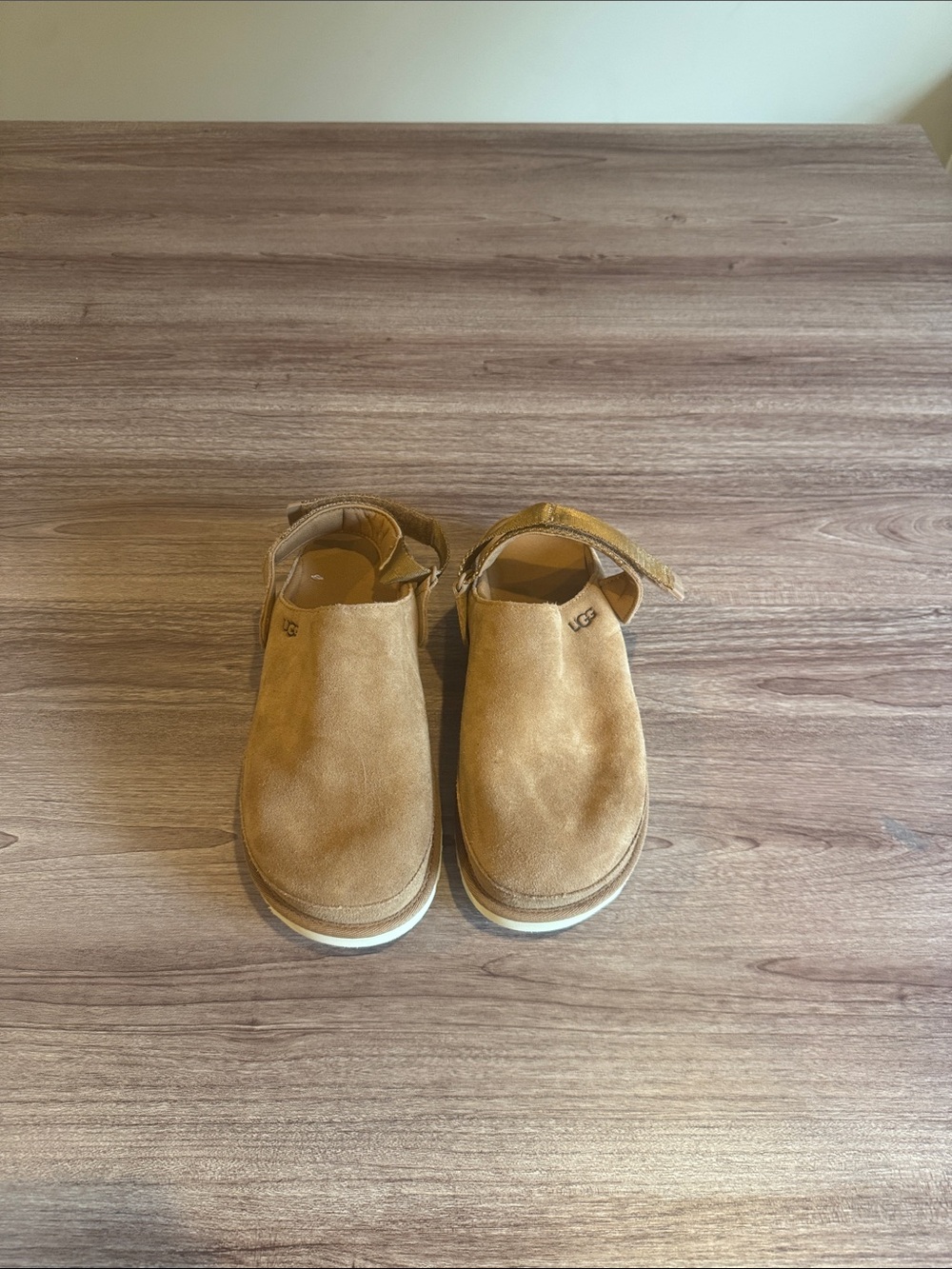 UGG Tan Suede Backstrap Clogs women’s 7.5 BL